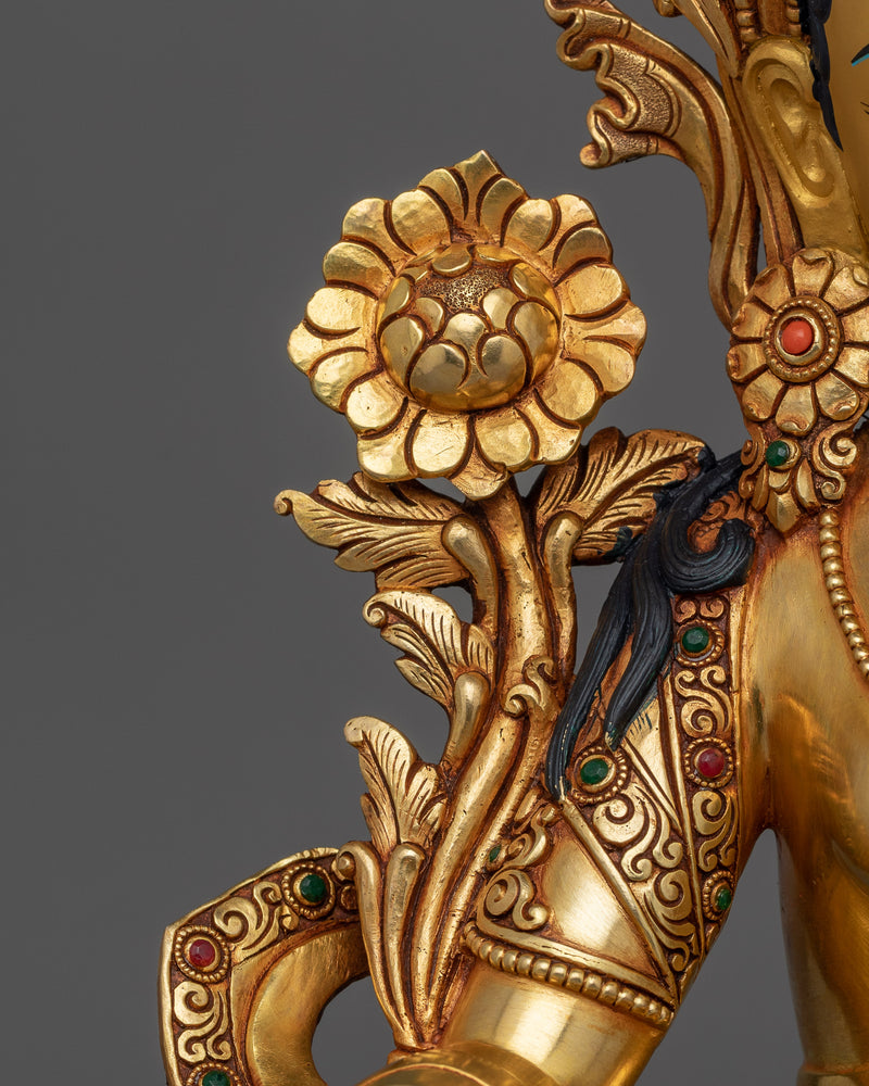 Majestic Green Tara Statue | Also known as Samaya Tara