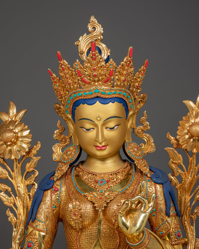 Mother Green Tara Handmade Statue | Symbol of Peace and Healing