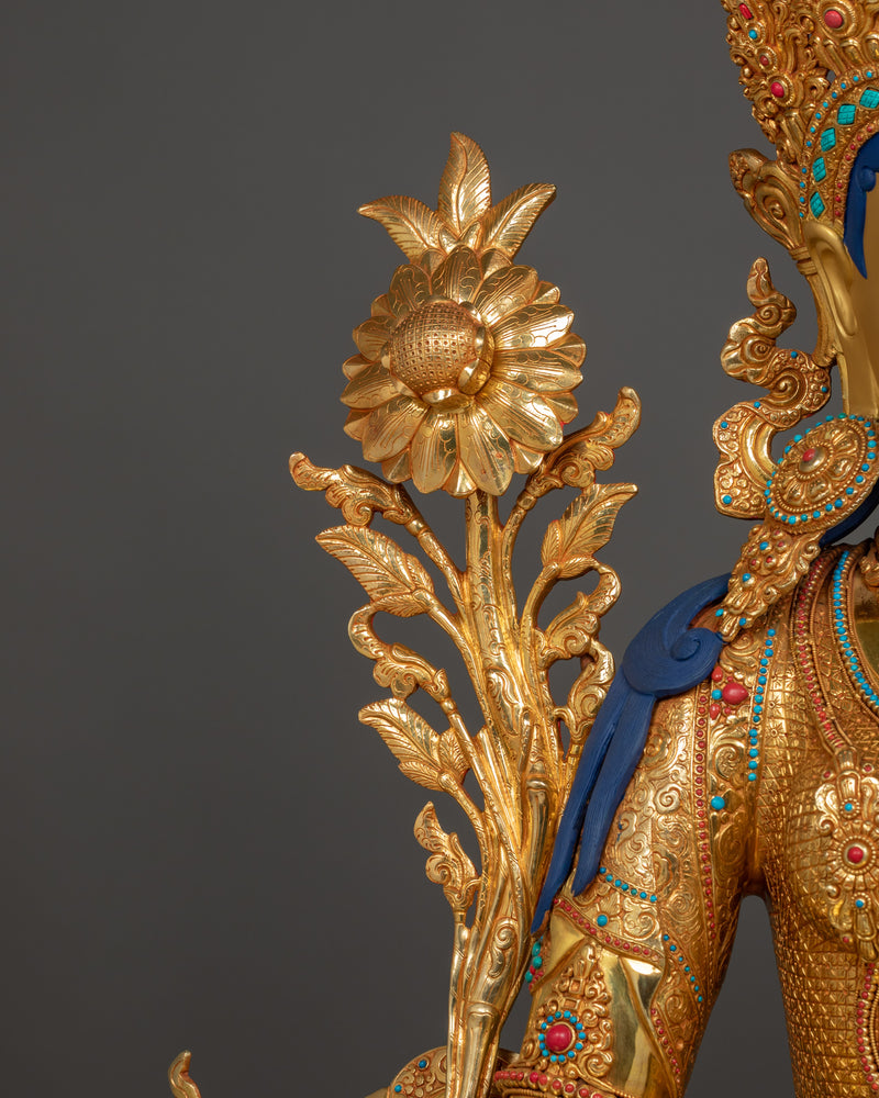 Mother Green Tara Handmade Statue | Symbol of Peace and Healing