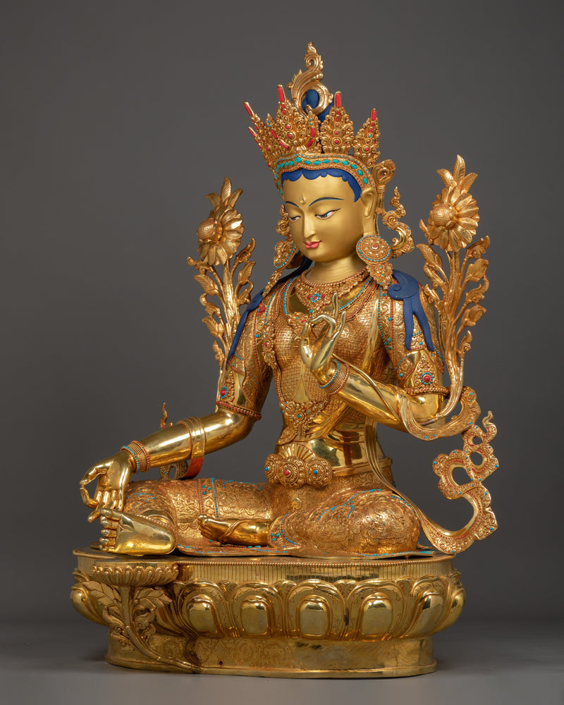 Mother Green Tara Handmade Statue | Symbol of Peace and Healing