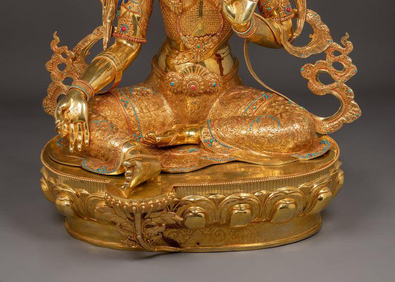 Mother Green Tara Handmade Statue | Symbol of Peace and Healing