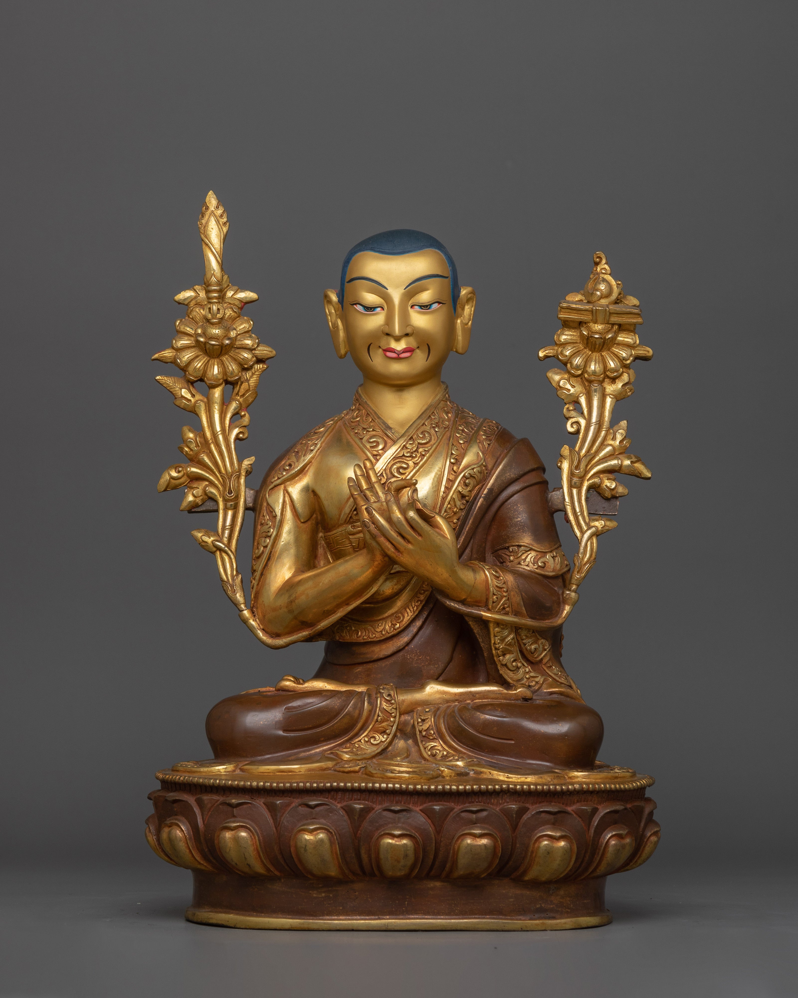 Tsongkhapa Handmade Statue Set | Wisdom and Spiritual Guidance