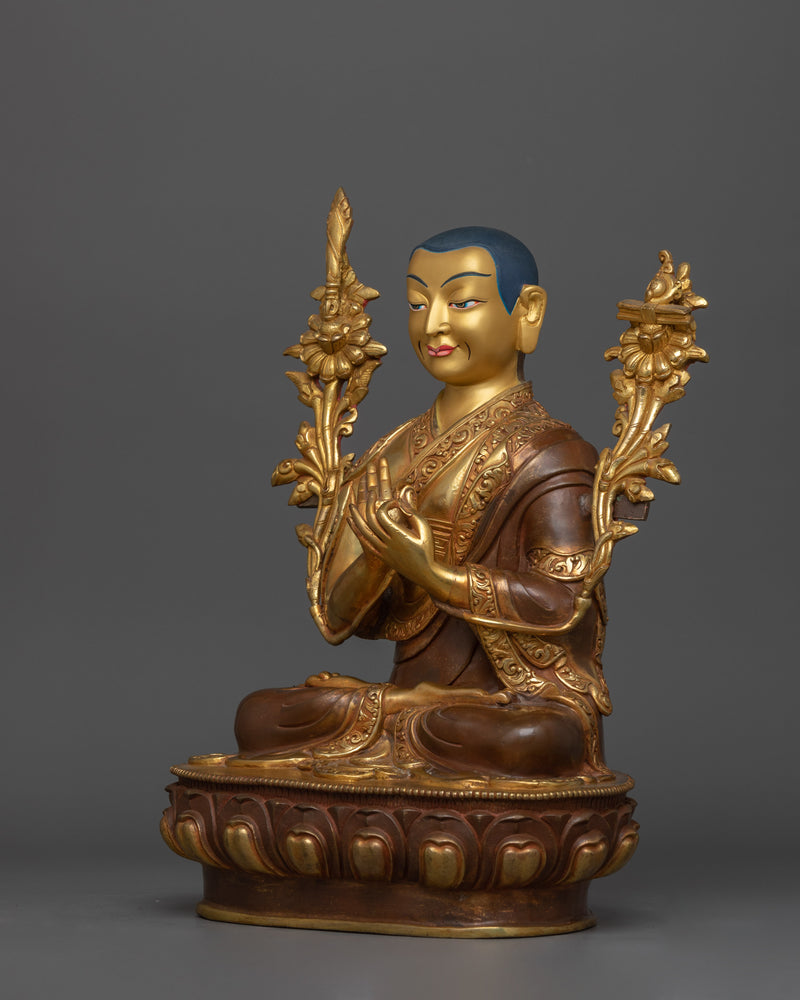 Tsongkhapa Handmade Statue Set | Wisdom and Spiritual Guidance
