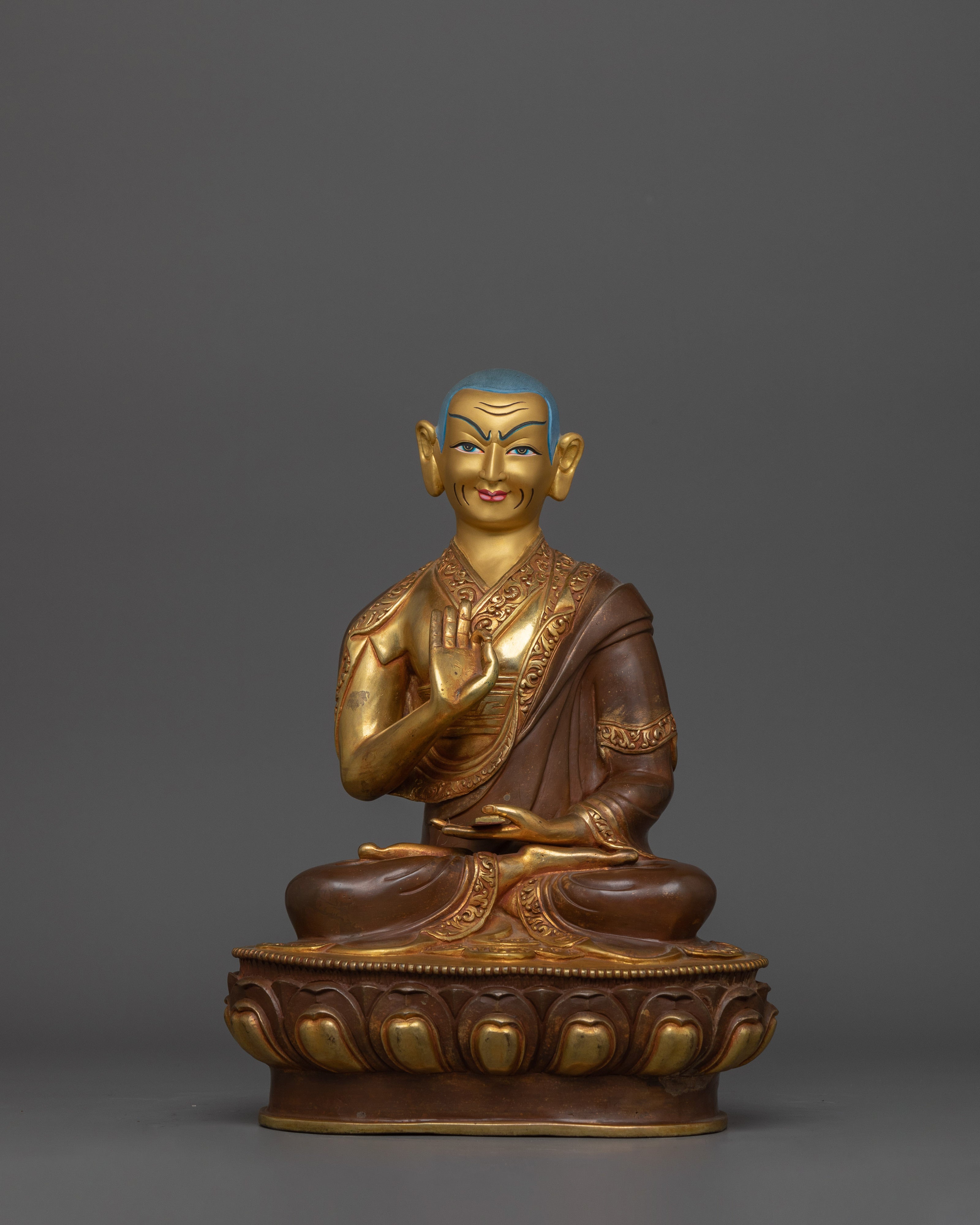 Tsongkhapa Handmade Statue Set | Wisdom and Spiritual Guidance