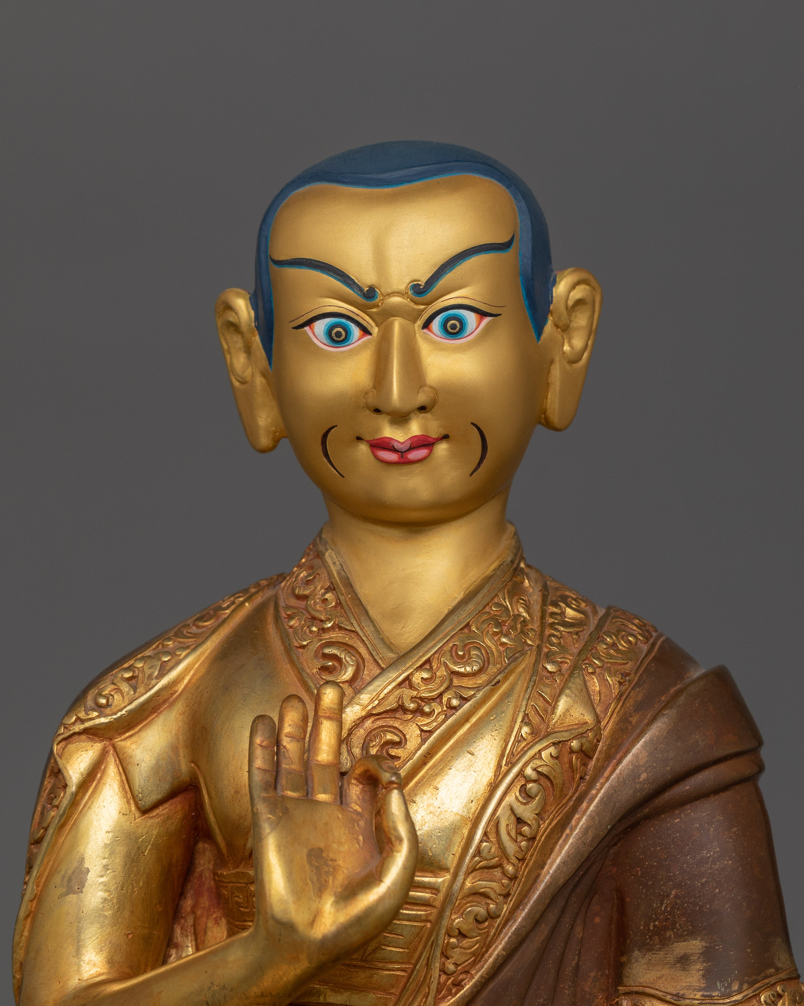 Tsongkhapa Handmade Statue Set | Wisdom and Spiritual Guidance