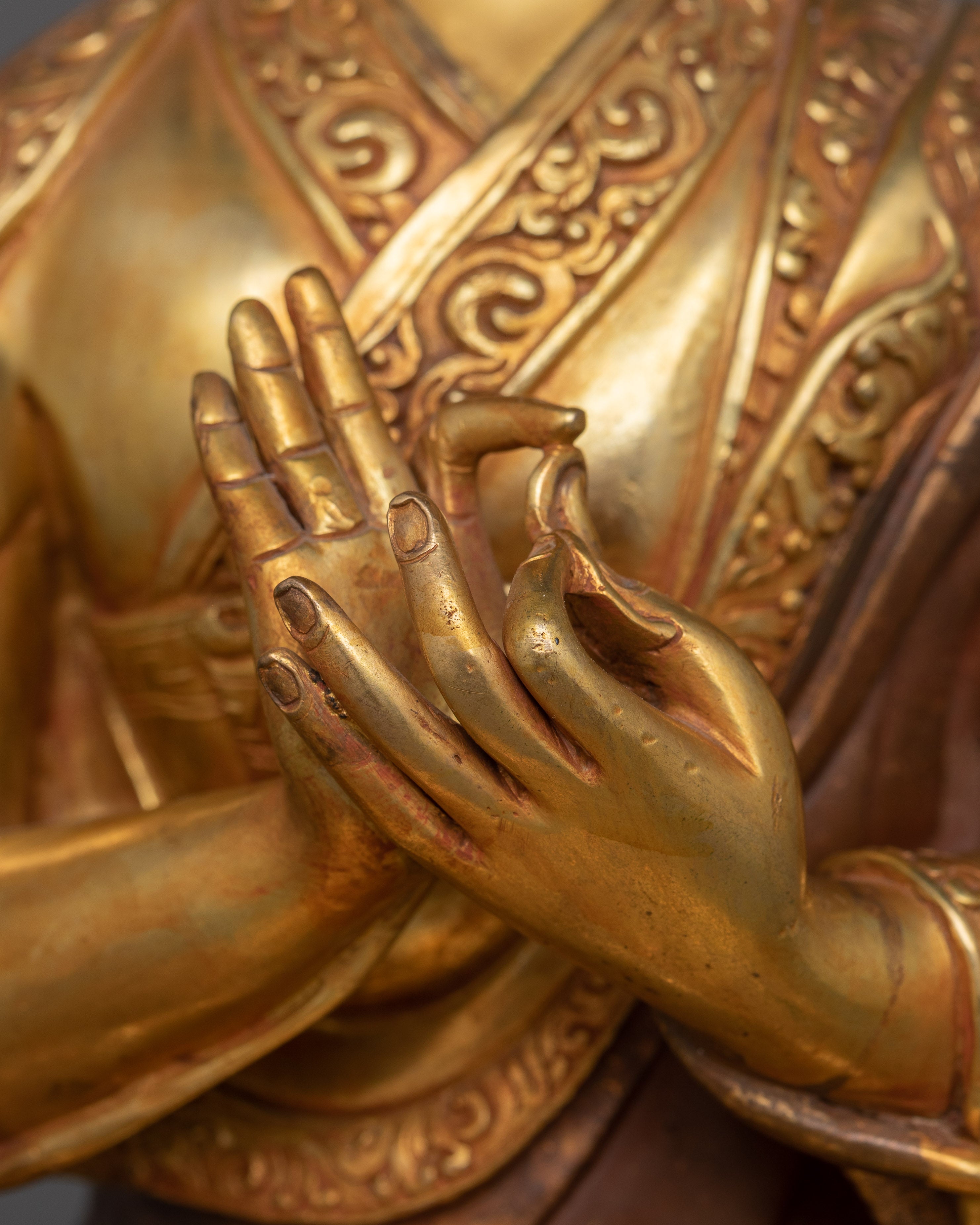 Tsongkhapa Handmade Statue Set | Wisdom and Spiritual Guidance