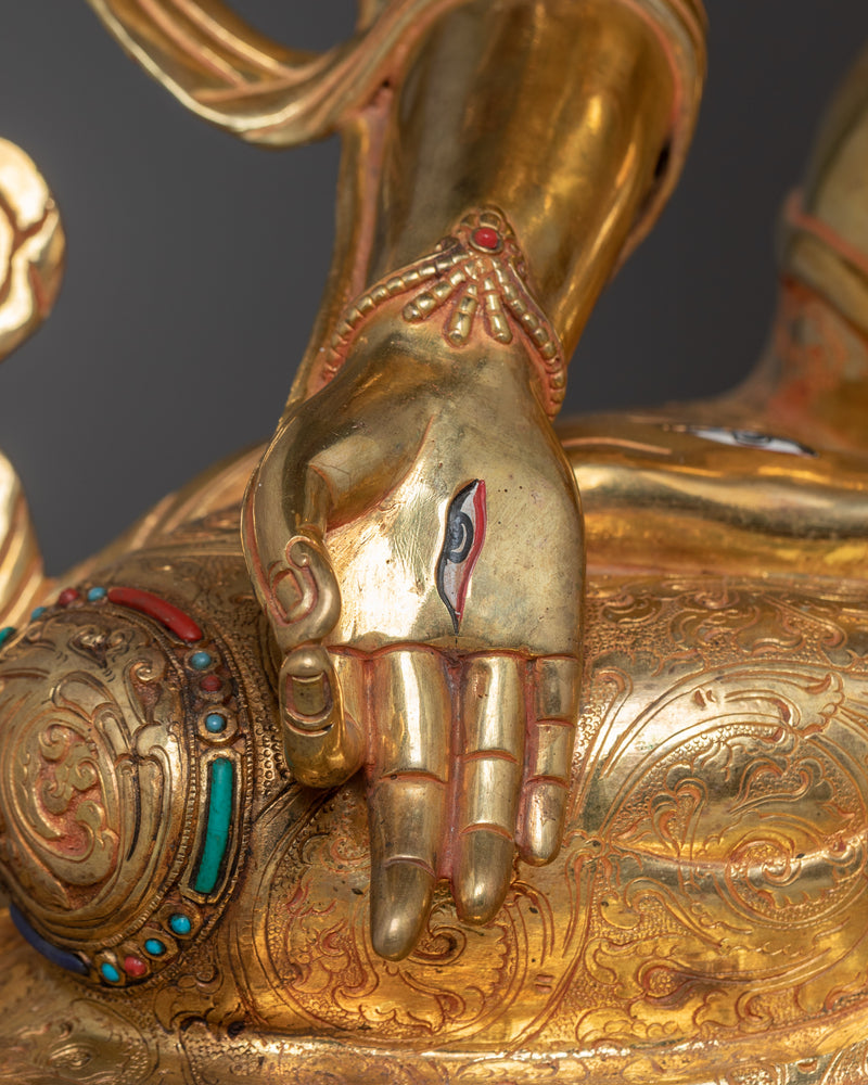Himalayan Sculpture of White Tara | The Goddess of Compassion and Longevity