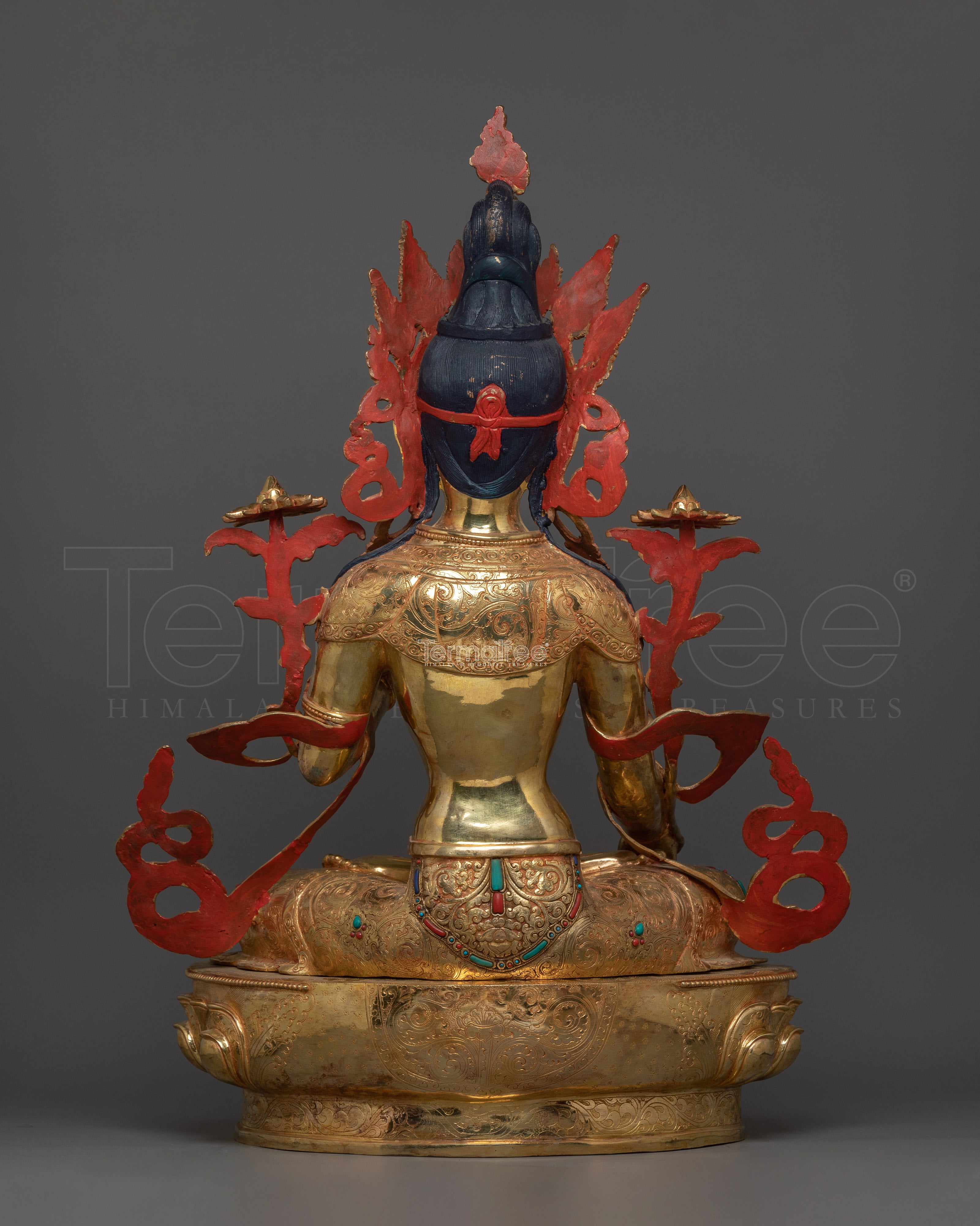 Himalayan Sculpture of White Tara | The Goddess of Compassion and Longevity