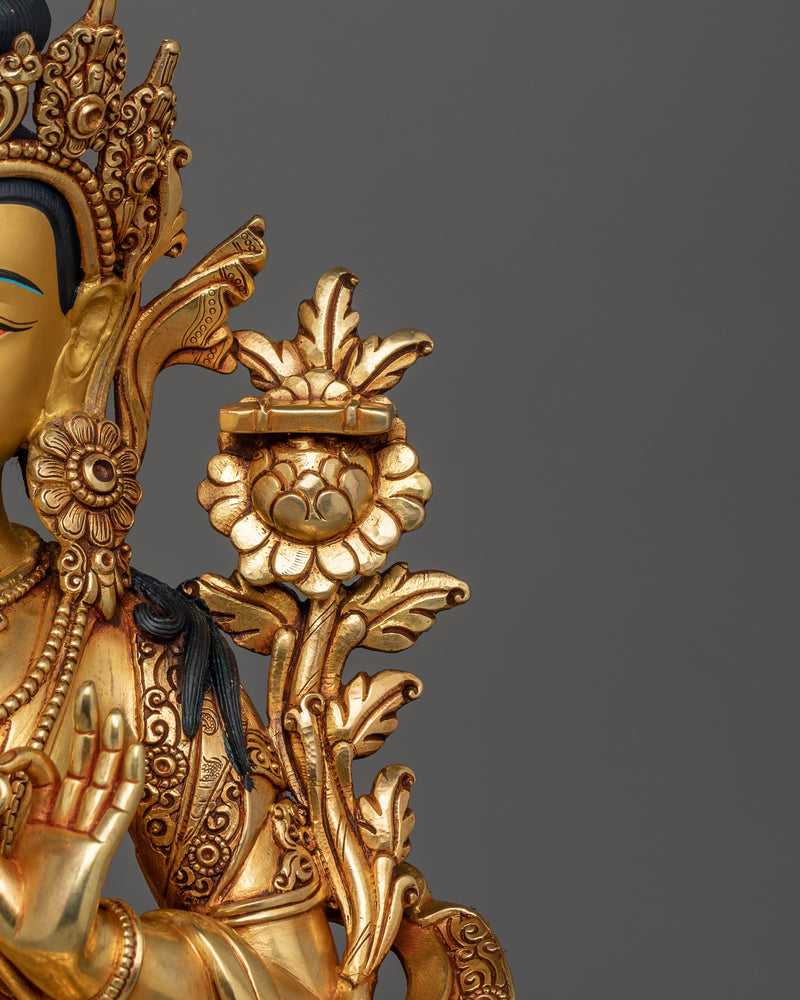 Himalayan Figurine of Manjushri | The Bodhisattva of Wisdom and Clarity