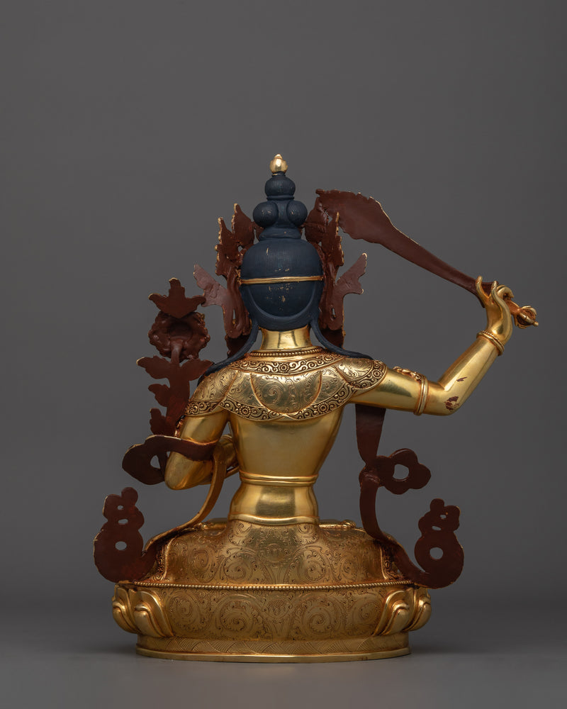 Himalayan Figurine of Manjushri | The Bodhisattva of Wisdom and Clarity