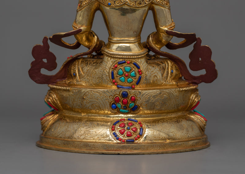 Traditional Handmade Statue of Amitayus | Buddha of Infinite Life and Longevity