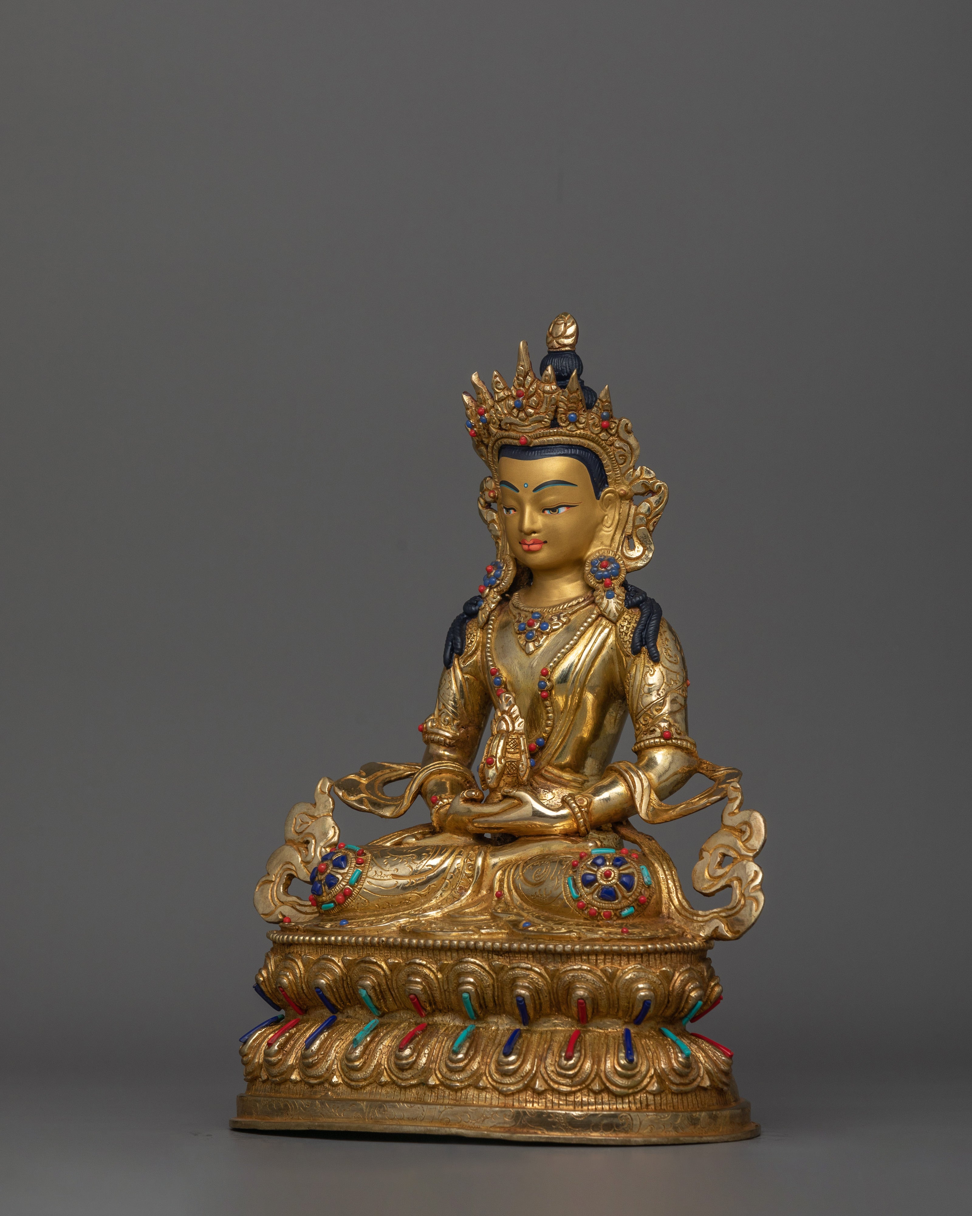 Traditional Handmade Statue of Amitayus | Buddha of Infinite Life and Longevity