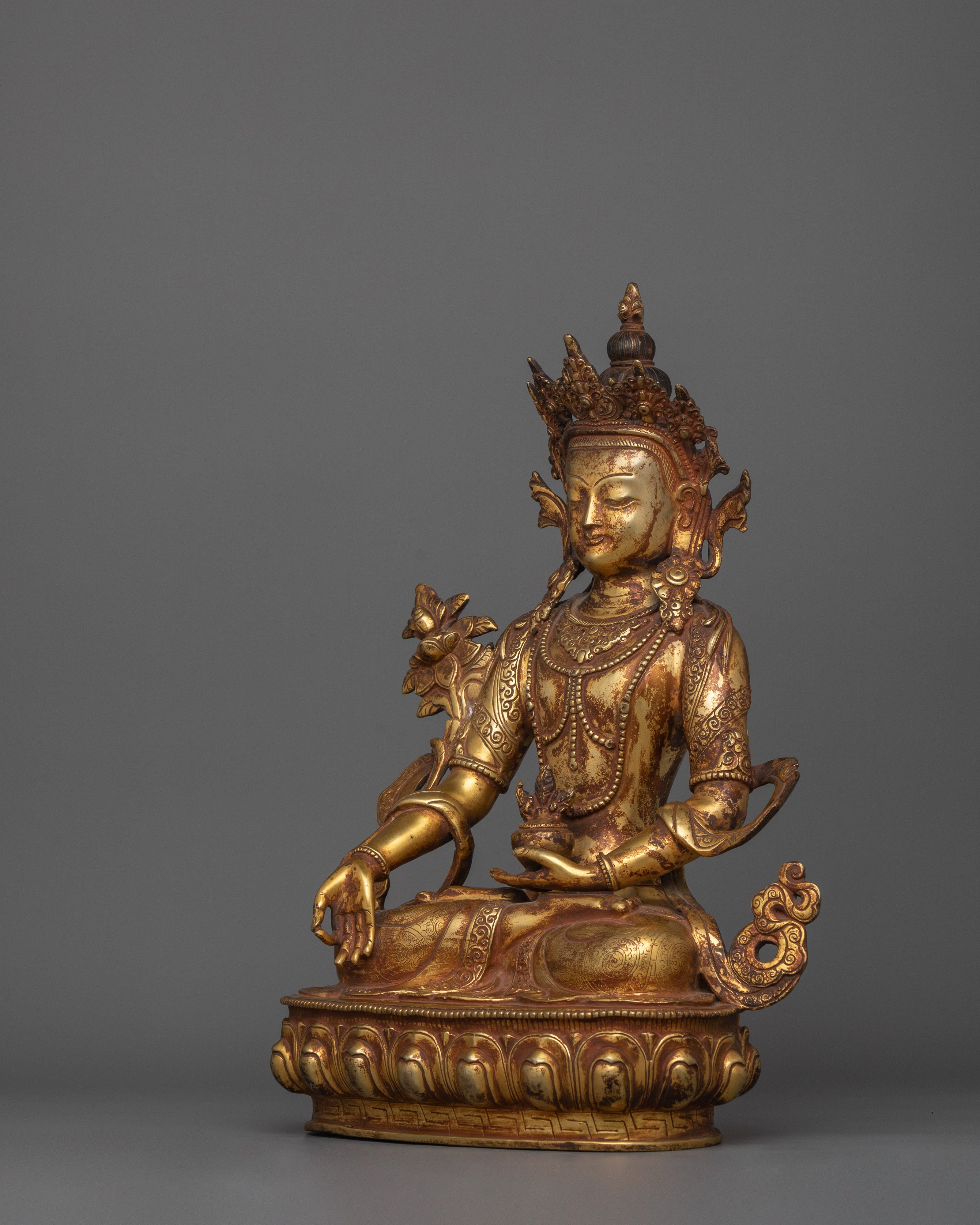 Skillfully handcrafted Statue of medicine Buddha | Buddha of Healing and Medicine