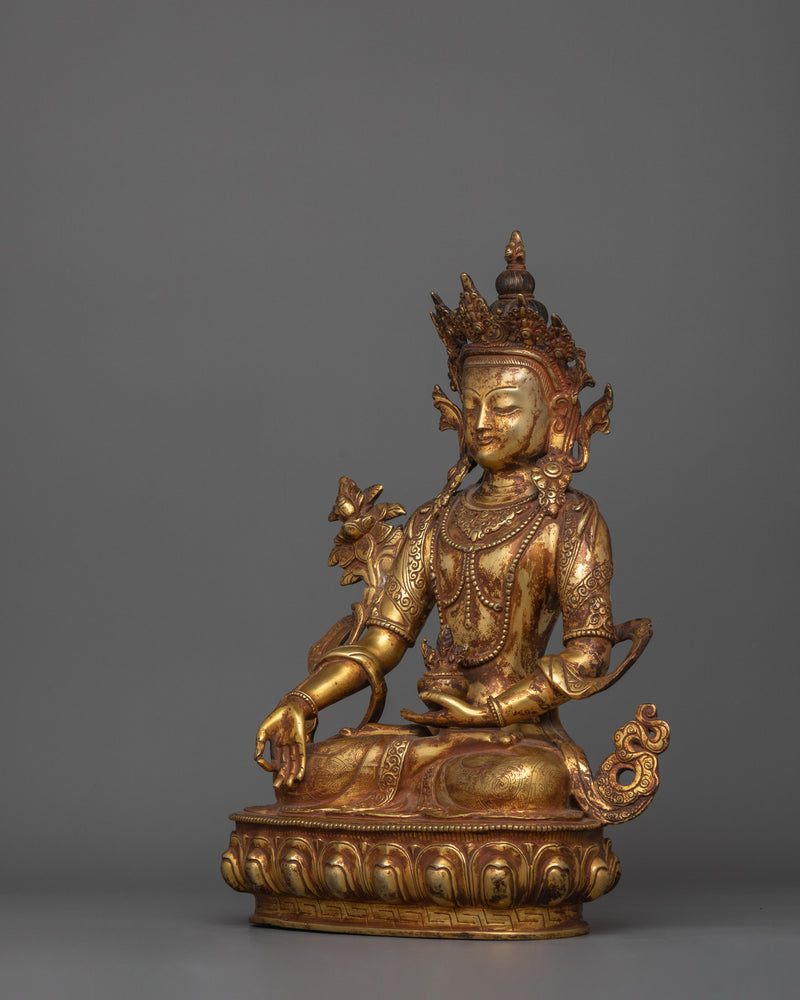 Skillfully handcrafted Statue of medicine Buddha | Buddha of Healing and Medicine