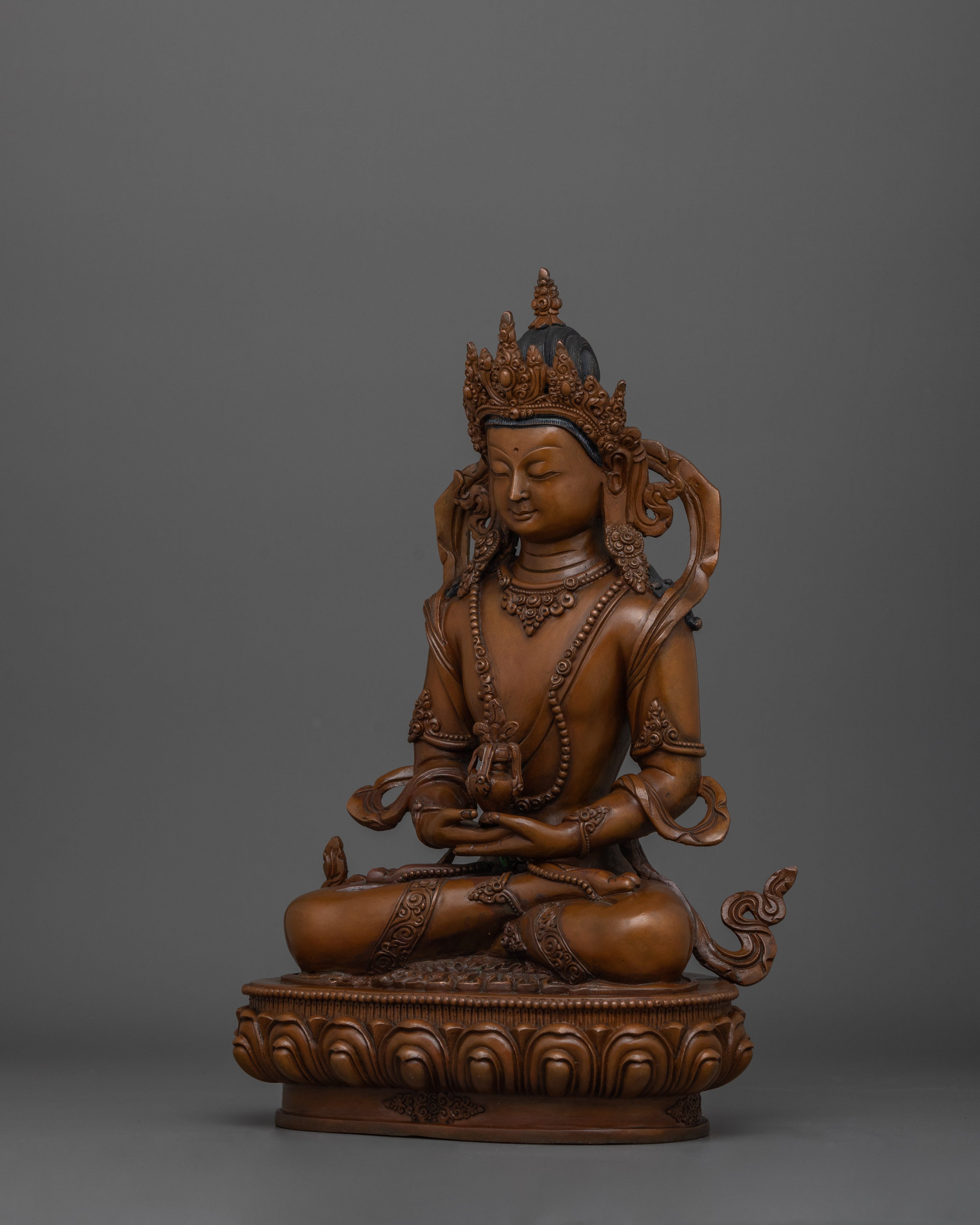 Healer Amitayus Sculpture | 24k Gold Gilded