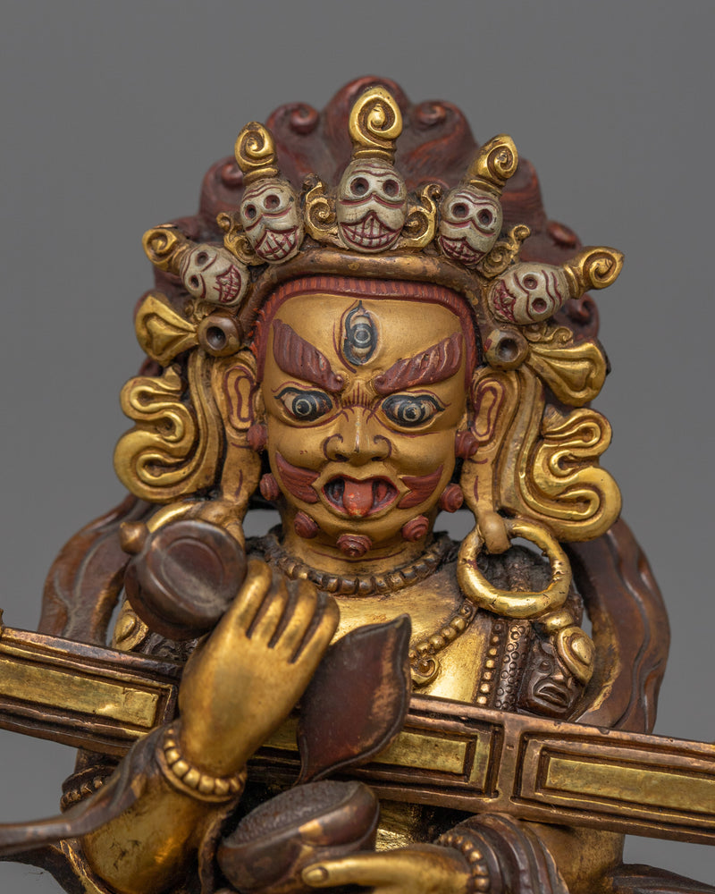 Himalayan sculpture of Shakya Mahakala | The Wrathful Protector of the Dharma