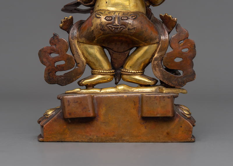 Himalayan sculpture of Shakya Mahakala | The Wrathful Protector of the Dharma