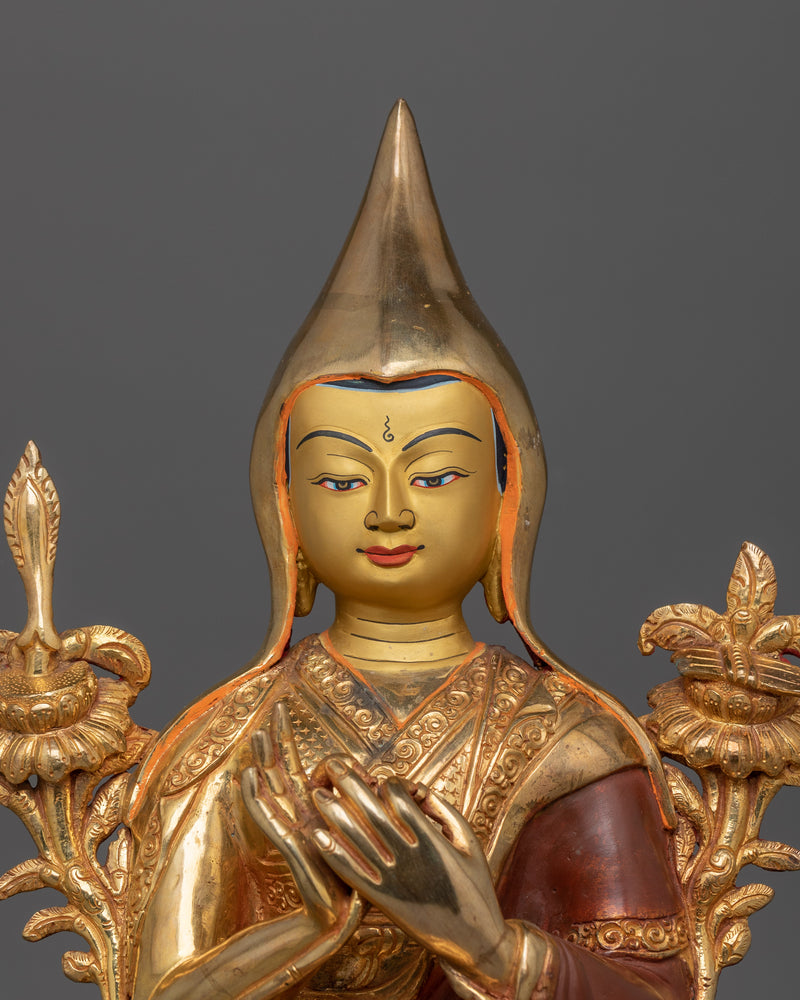 Tsongkhapa Lama Sculpture  | Handcrafted in Nepal