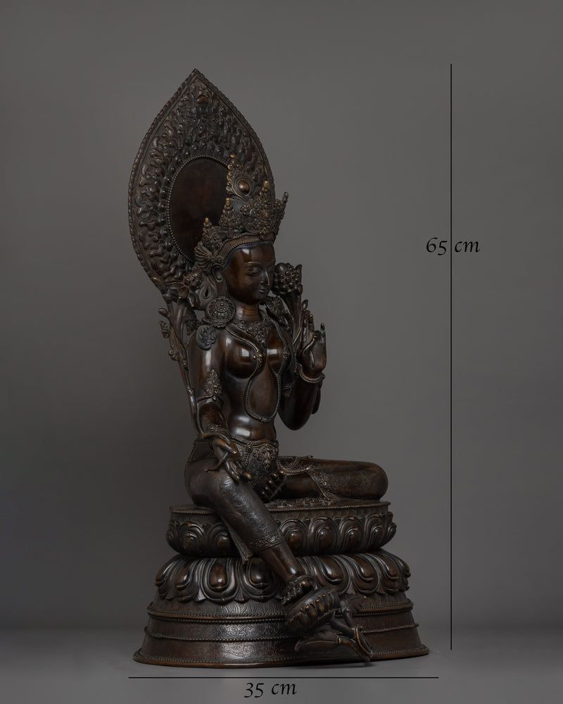 handcrafted-sculpture-of-green-tara