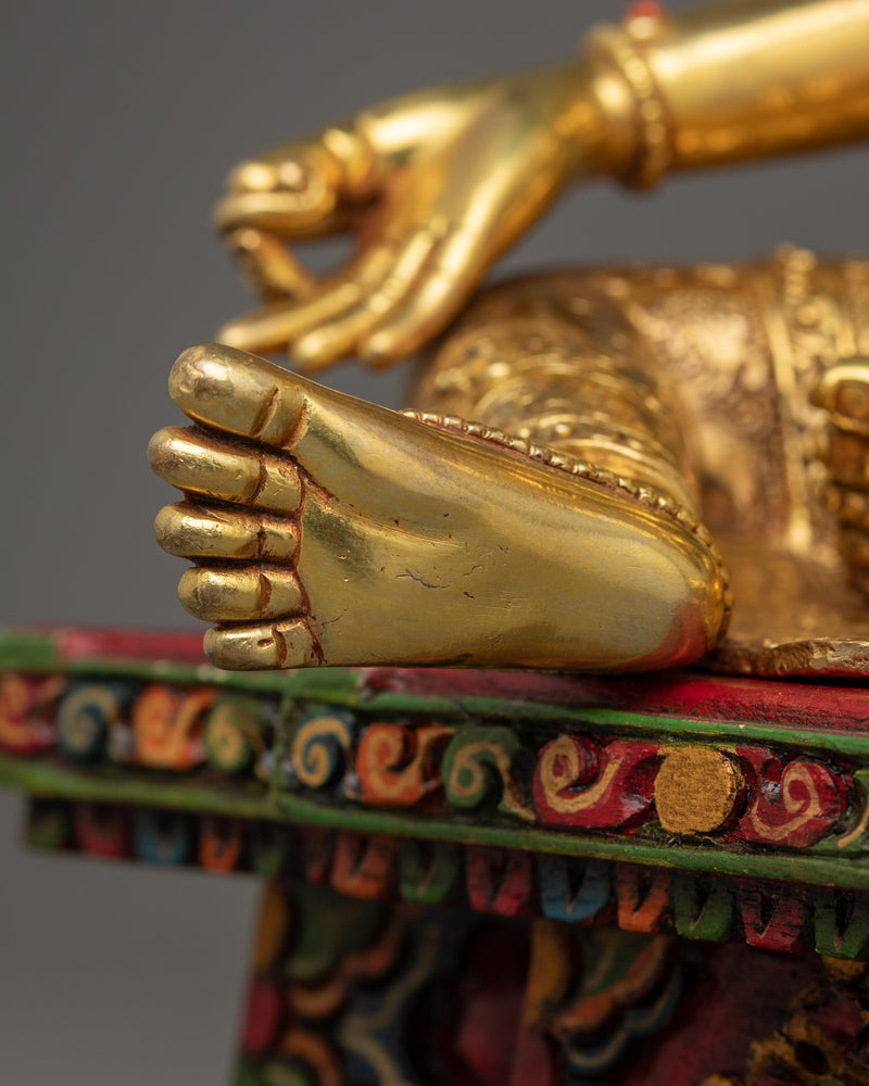 Himalayan Buddhist Artwork of Green Tara |  Meditation and Healing Statue