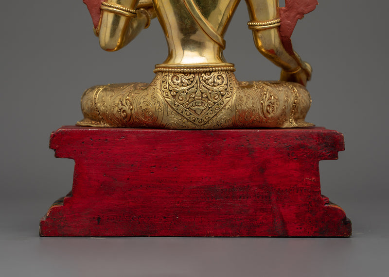 Himalayan Buddhist Artwork of Green Tara |  Meditation and Healing Statue