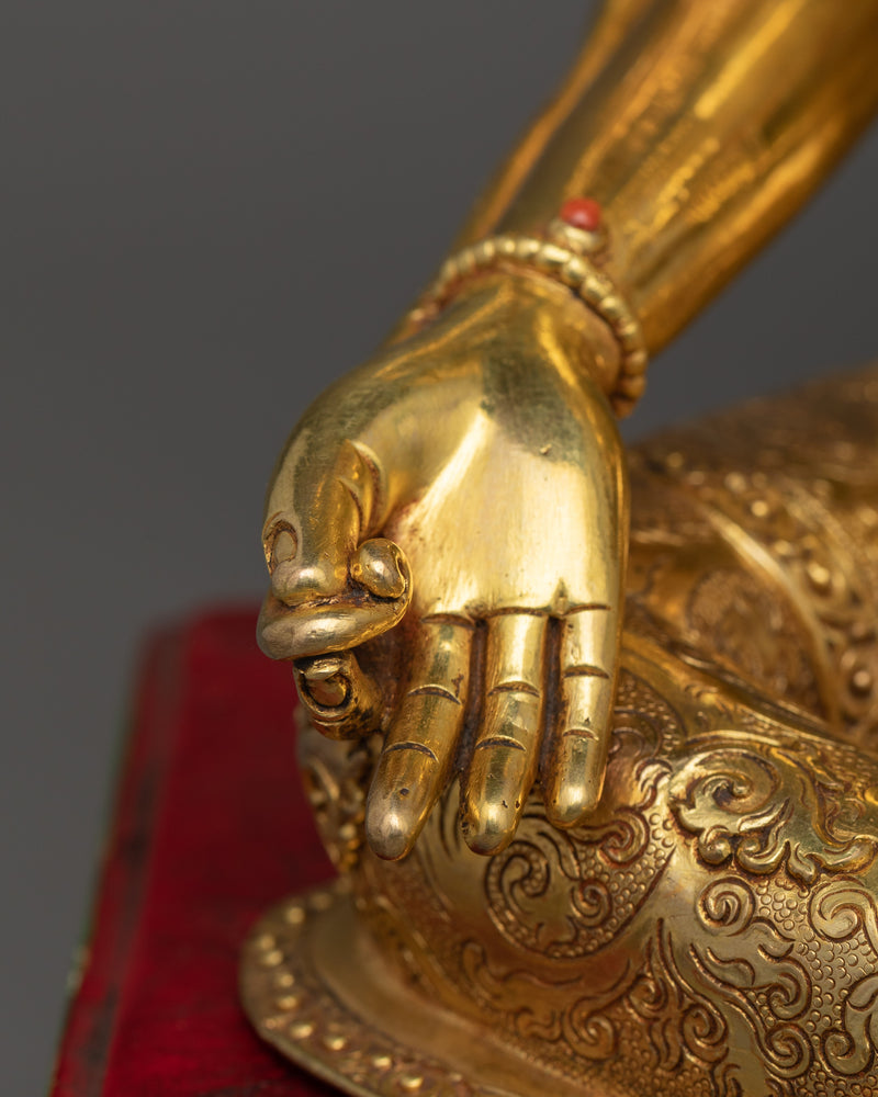 Himalayan Buddhist Artwork of Green Tara |  Meditation and Healing Statue