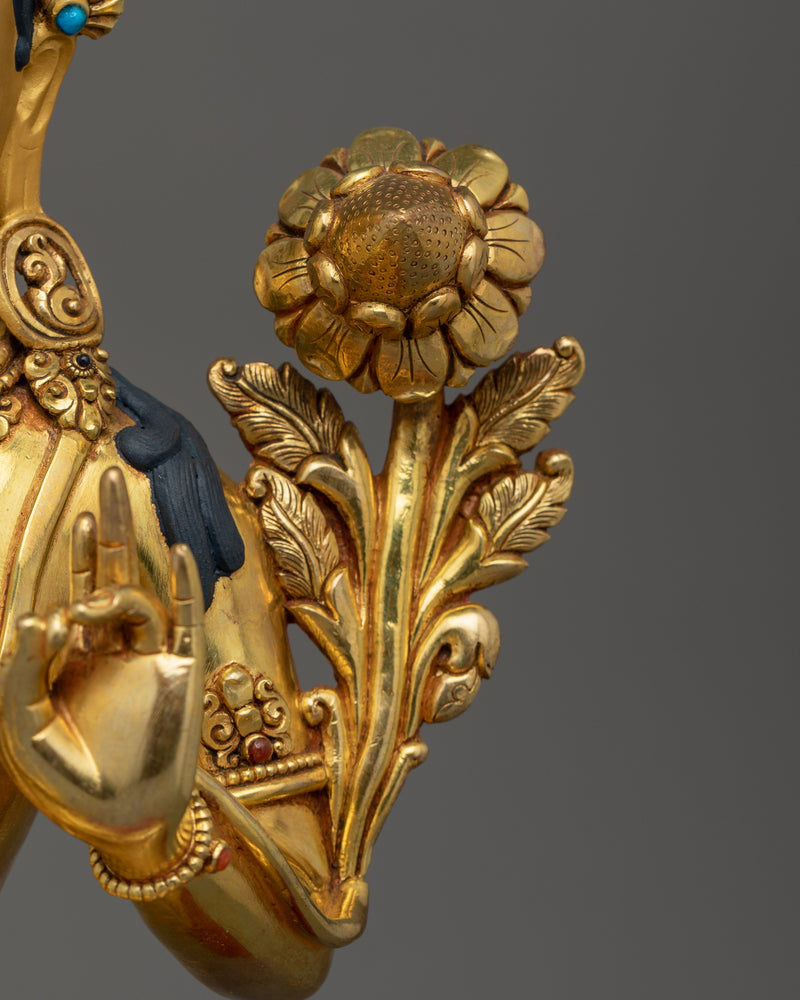 Himalayan Buddhist Artwork of Green Tara |  Meditation and Healing Statue