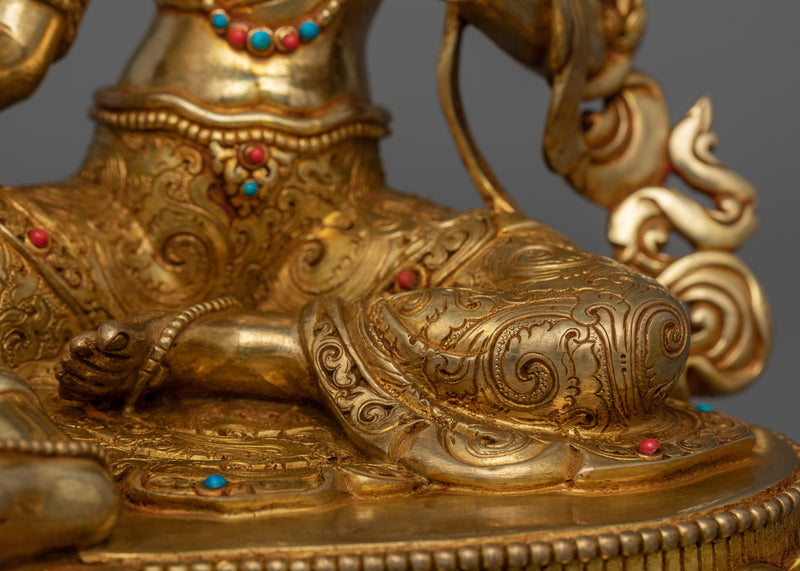 Handmade Figurine of Green Tara | The Bodhisattva of Compassion and Protection