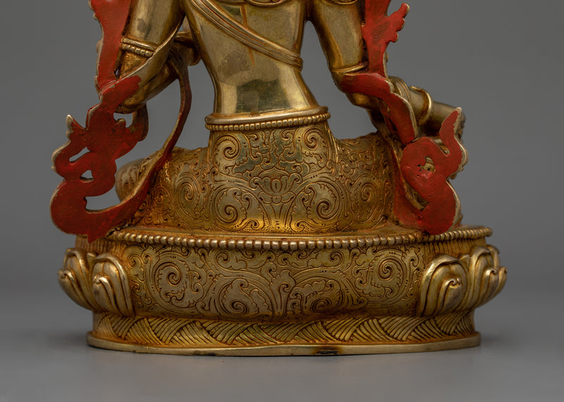 Handmade Figurine of Green Tara | The Bodhisattva of Compassion and Protection