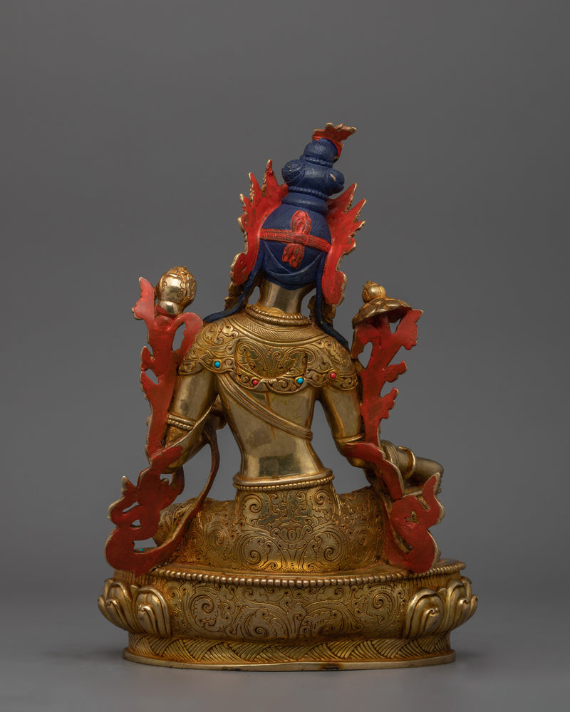 Handmade Figurine of Green Tara | The Bodhisattva of Compassion and Protection
