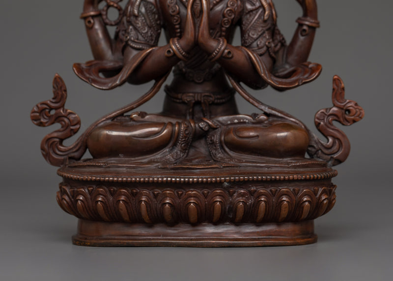 Traditional Figurine of Chenrezig | Embodiment of Infinite Compassion