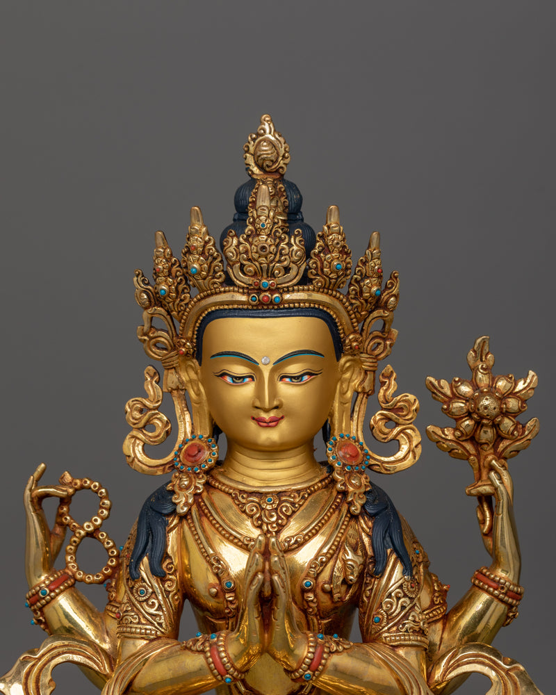 Bodhisattva Avalokiteshvara Statue | Nepali Sculpture