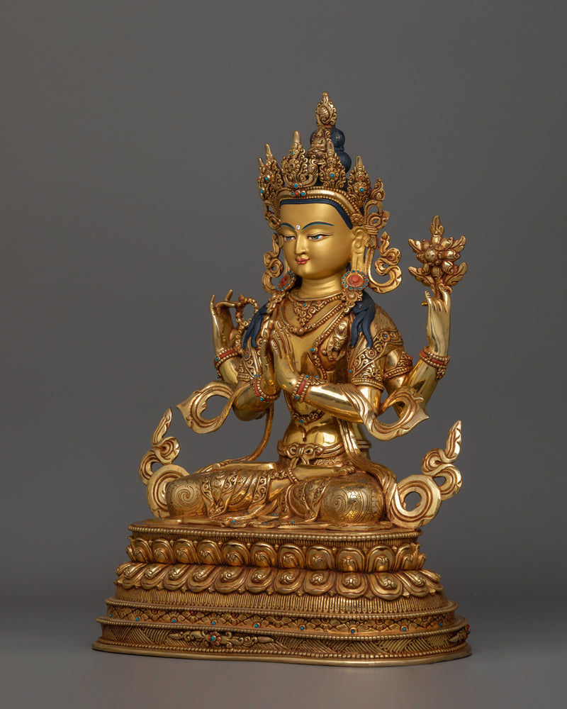 Bodhisattva Avalokiteshvara Statue | Nepali Sculpture