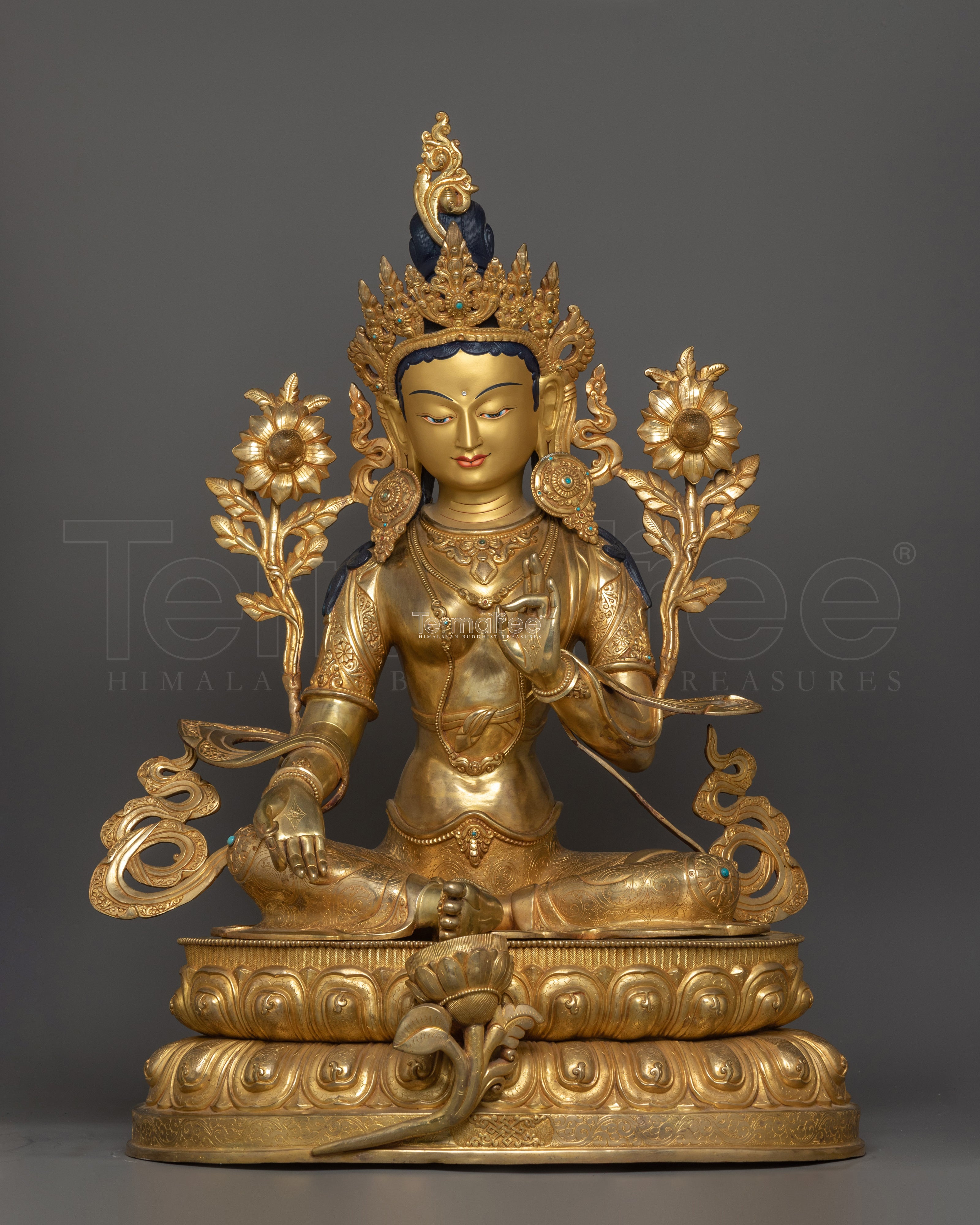 Enlightened Compassion Green Tara Statue | Shyama Tara Figurine