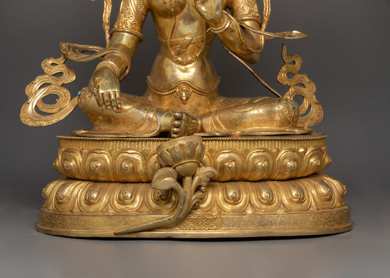 Enlightened Compassion Green Tara Statue | Shyama Tara Figurine