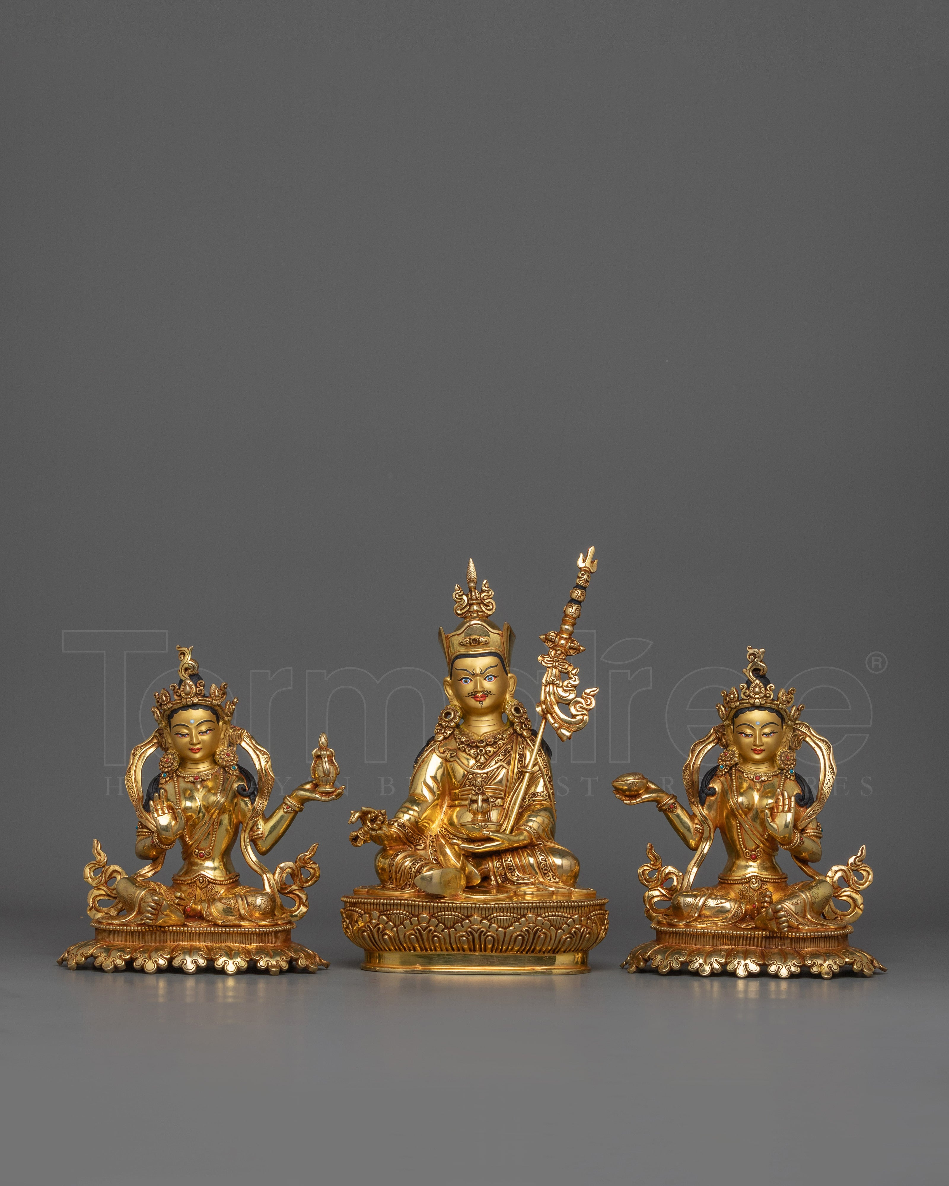 Handcrafted Figurine of Guru Rinpoche with consort | Union of Wisdom and Compassion