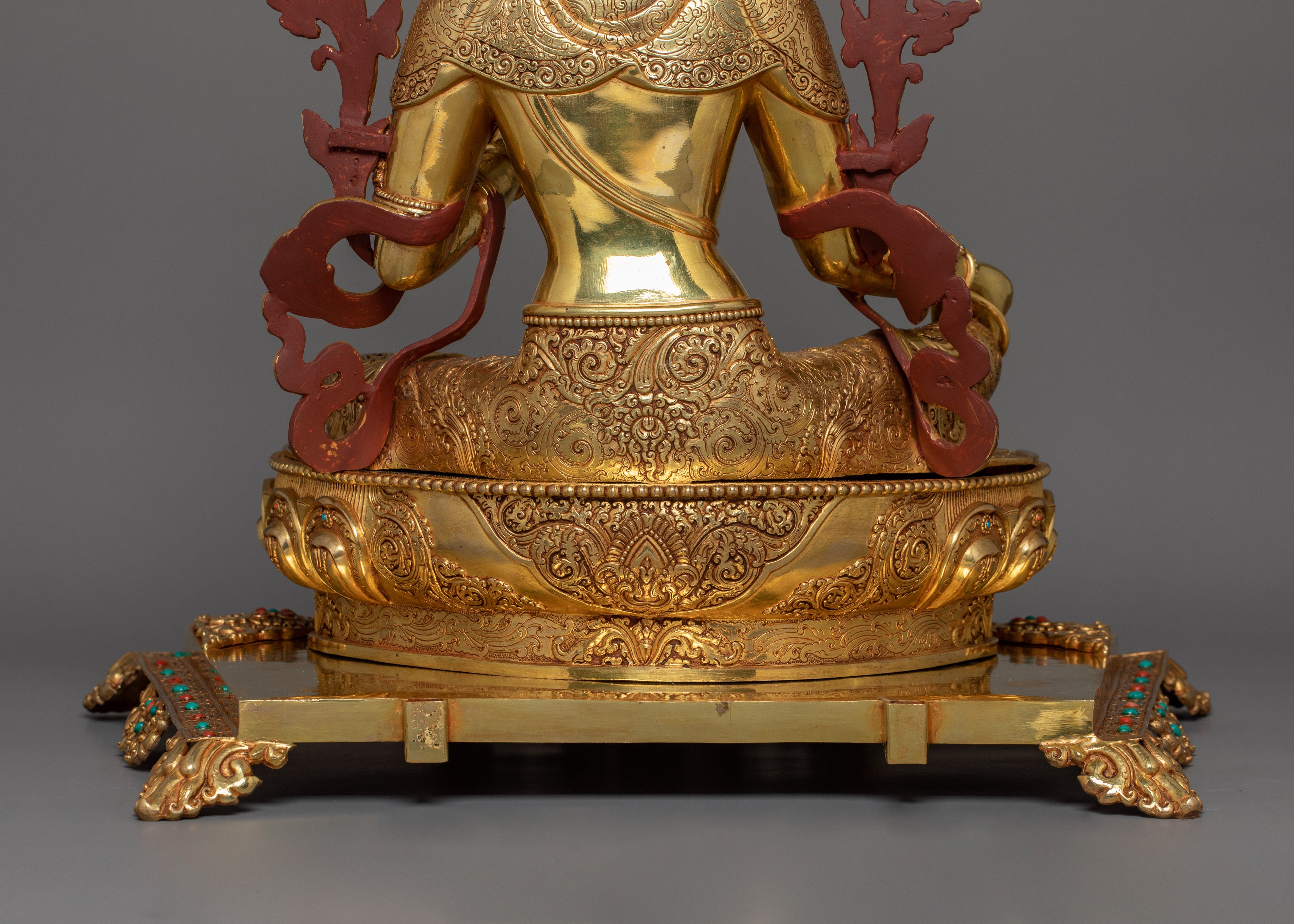 Green Tara on Throne | The Swift and Fearless One
