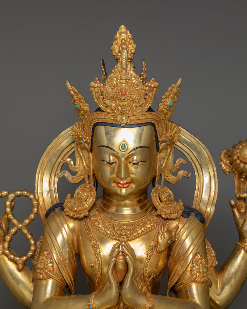 Handcrafted Figurine of Chenrezig | The Bodhisattva of Compassion