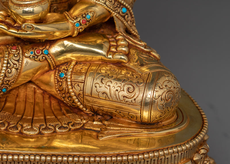 Traditional Statue of Crown Shakyamuni Buddha | The Enlightened One in Royal Attire