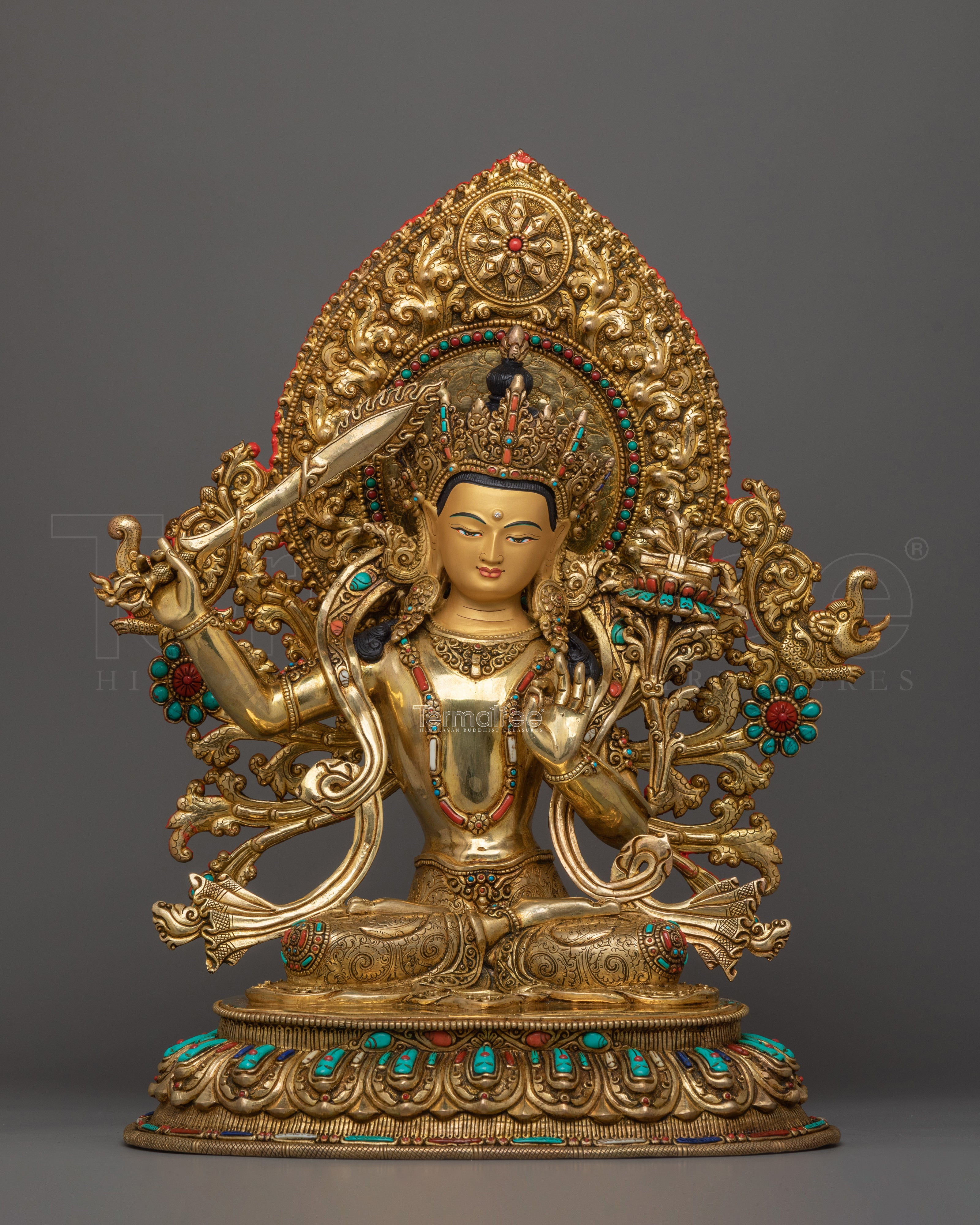 Statue of Wisdom Deity Manjushri | Bodhisattva of Boundless Wisdom