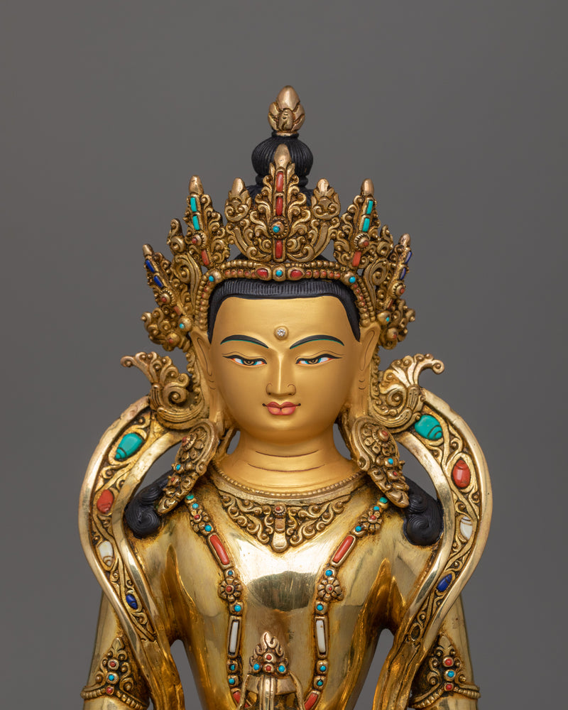 Himalayan Handcrafted Statue of Amitayus | Buddha of Infinite Life