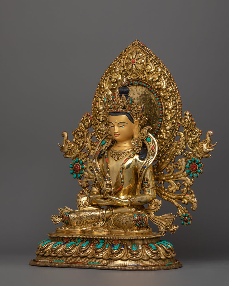 Himalayan Handcrafted Statue of Amitayus | Buddha of Infinite Life