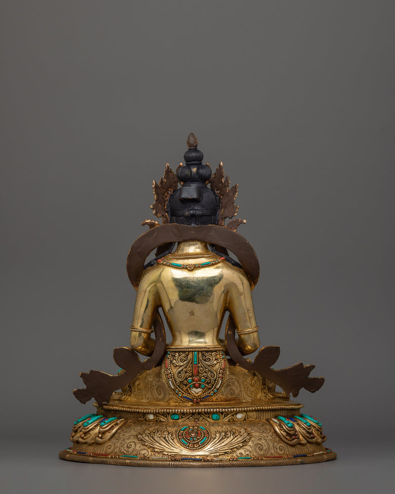 Himalayan Handcrafted Statue of Amitayus | Buddha of Infinite Life