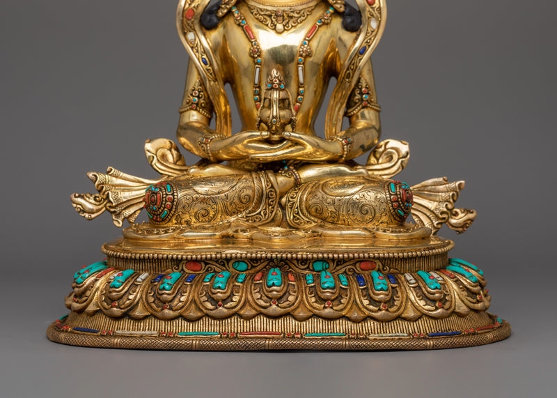 Himalayan Handcrafted Statue of Amitayus | Buddha of Infinite Life