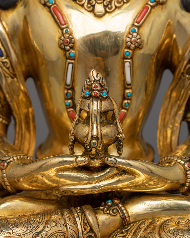 Himalayan Handcrafted Statue of Amitayus | Buddha of Infinite Life