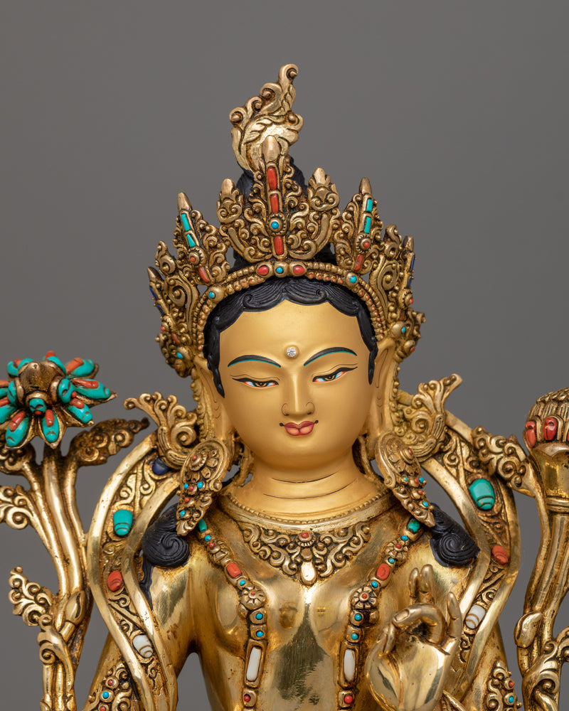 Himalayan Buddhist Art of Green Tara | Holy Tara