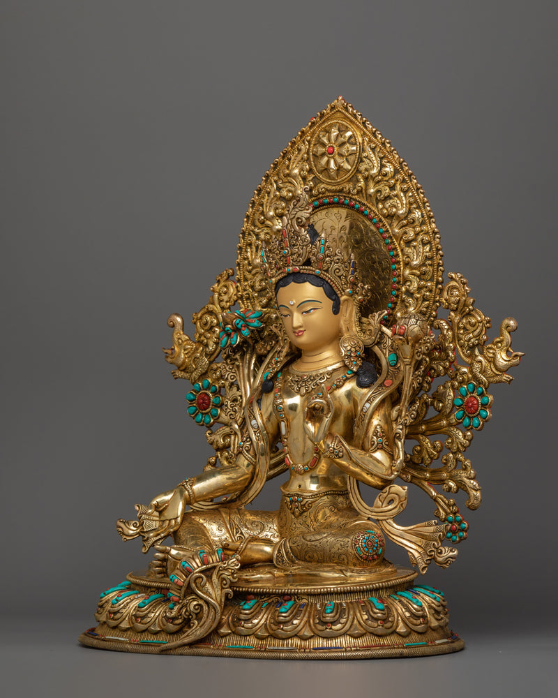 Himalayan Buddhist Art of Green Tara | Holy Tara