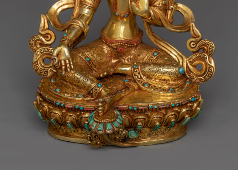Himalayan Handmade Statue Set of Bodhisattva | Bodhisattvas of Compassion and Wisdom