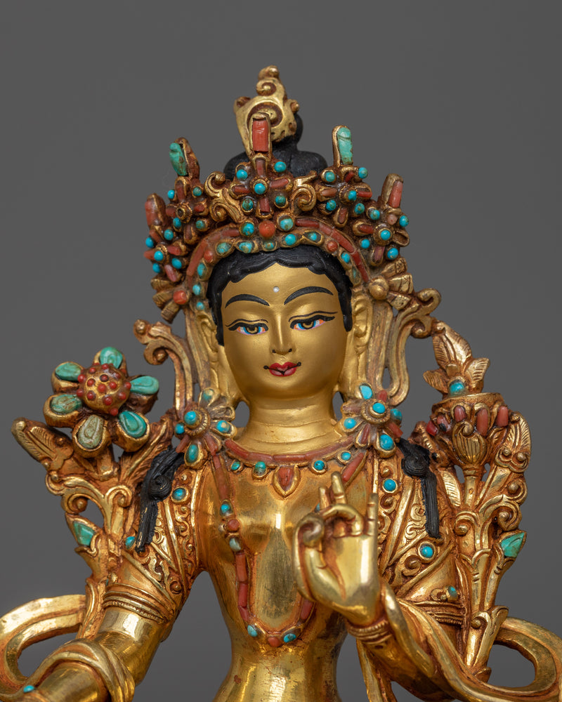 Himalayan Handmade Statue Set of Bodhisattva | Bodhisattvas of Compassion and Wisdom