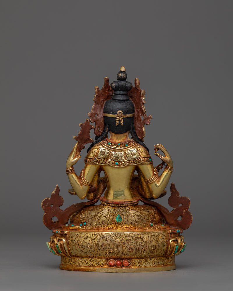 Handcrafted Sculpture of Chenrezig | The Bodhisattva of Compassion